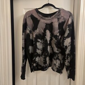 Rails Black and Pink Tie-Dye Top